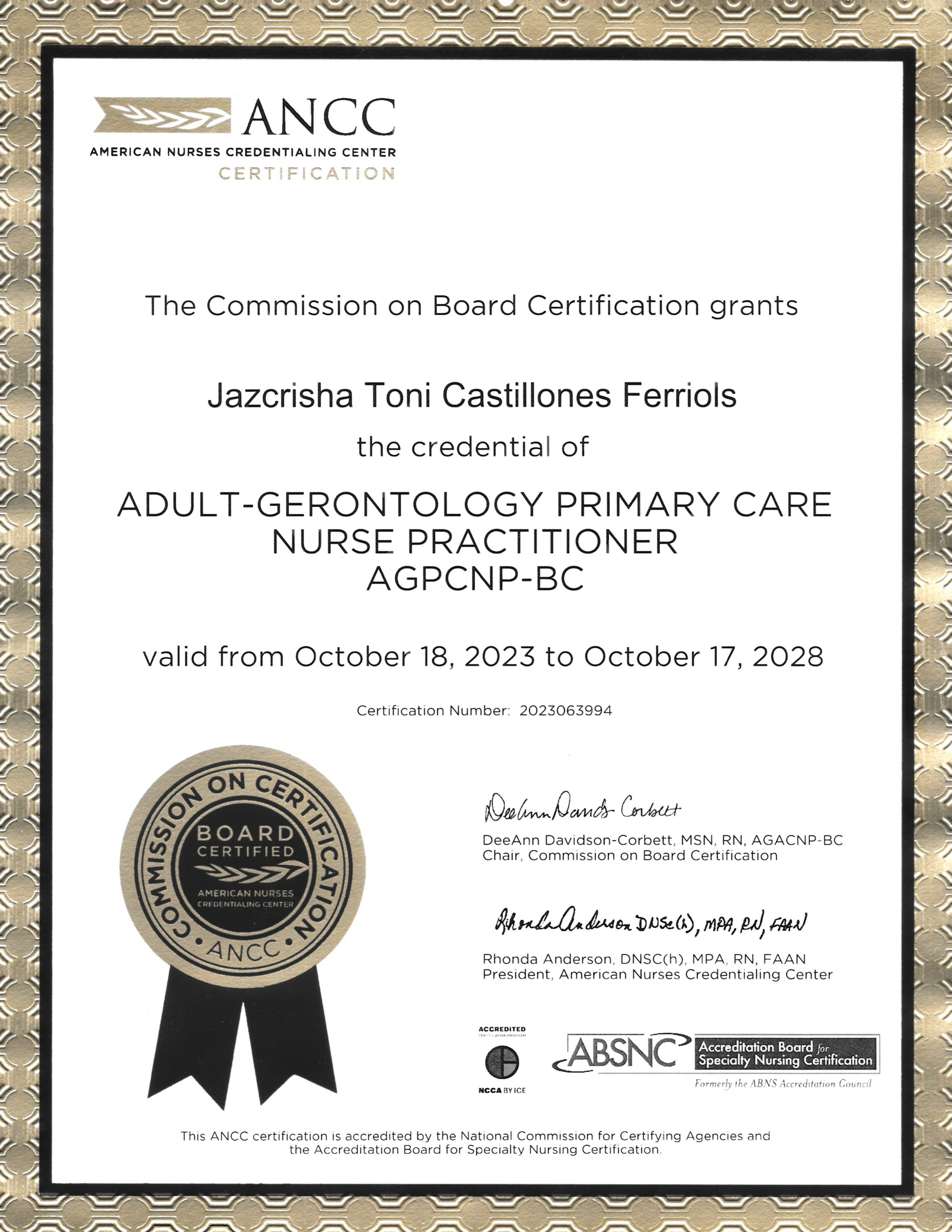 Pictures of our certifications