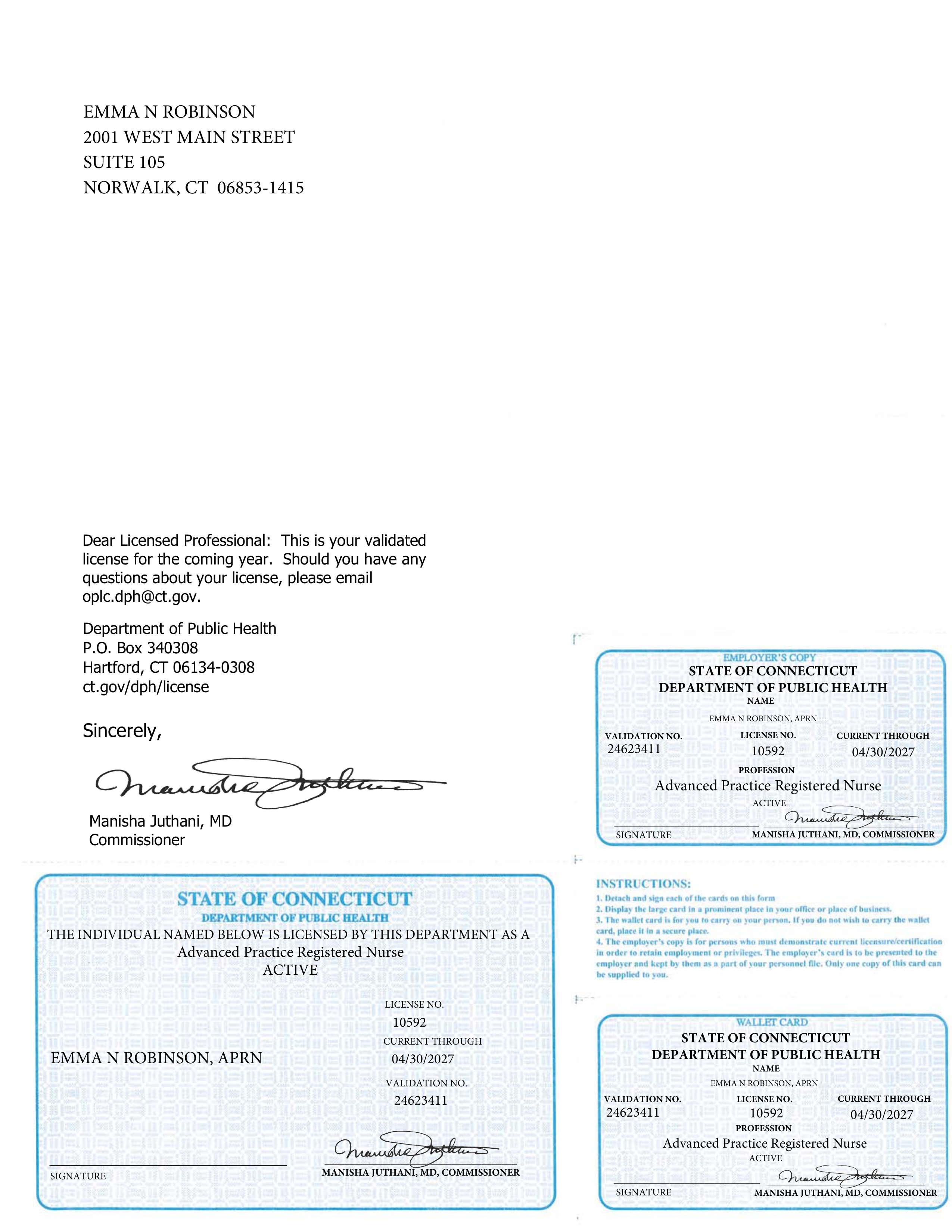 Pictures of our certifications