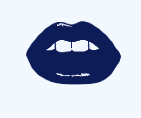 a drawing of open lips